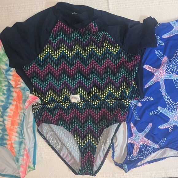 Bundle of 3 Lands' End Swimsuits Girls Size 16+